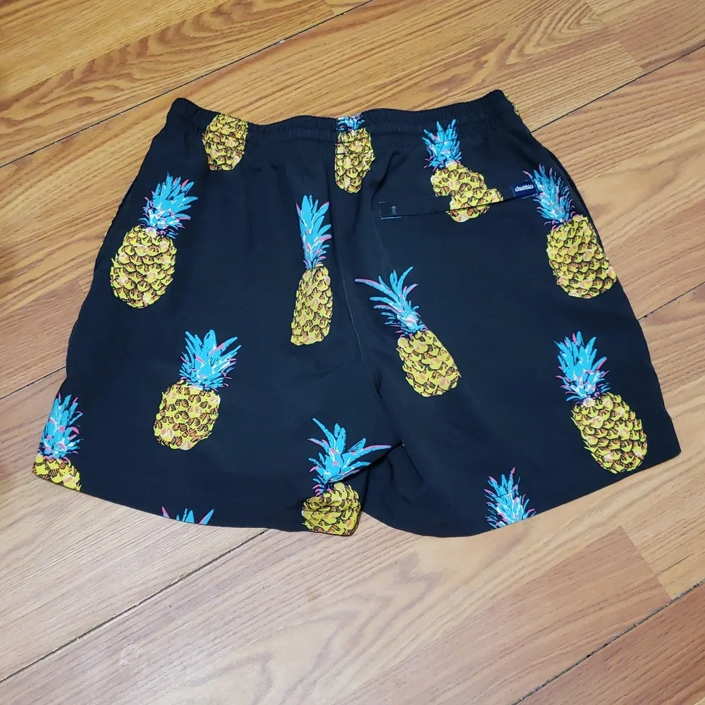 CHUBBIES Pineapple Sundaes Print Black Swim Shorts‎